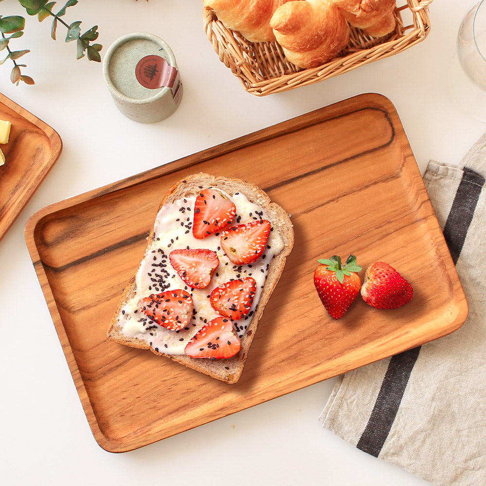 ウッド レクタングル プレート(3サイズ)