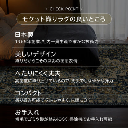 日本製 モケットラグ プリスクス 0.5～3畳