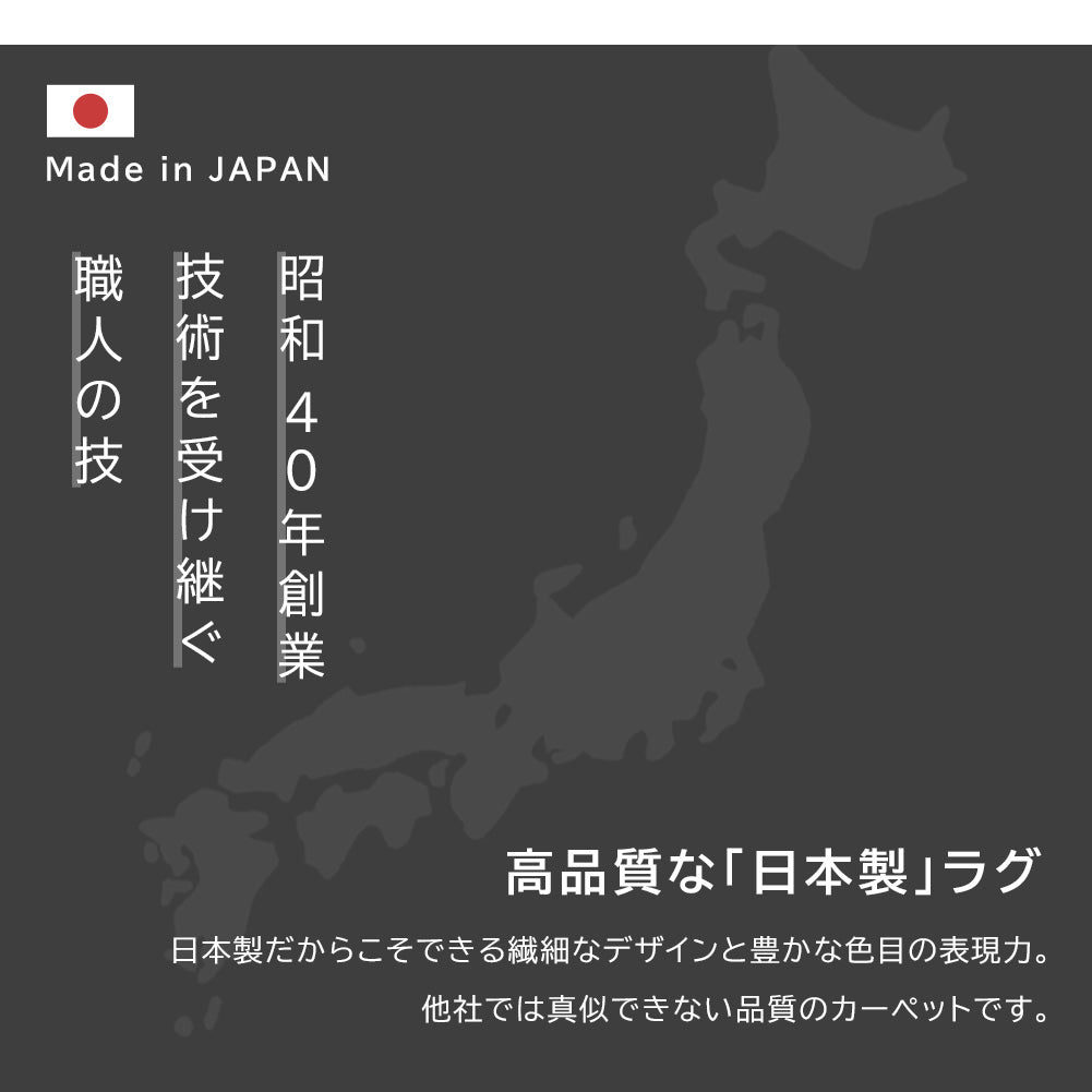 日本製 防炎モケットラグ ディアナ 2～6畳