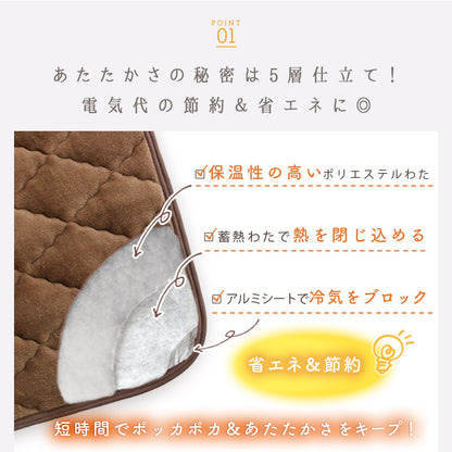 蓄熱キルトラグ ランミン 1畳～3畳