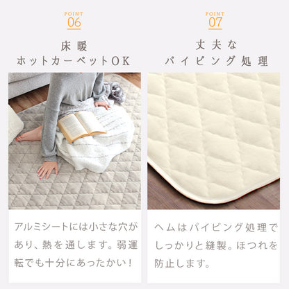 蓄熱キルトラグ ランミン 1畳～3畳