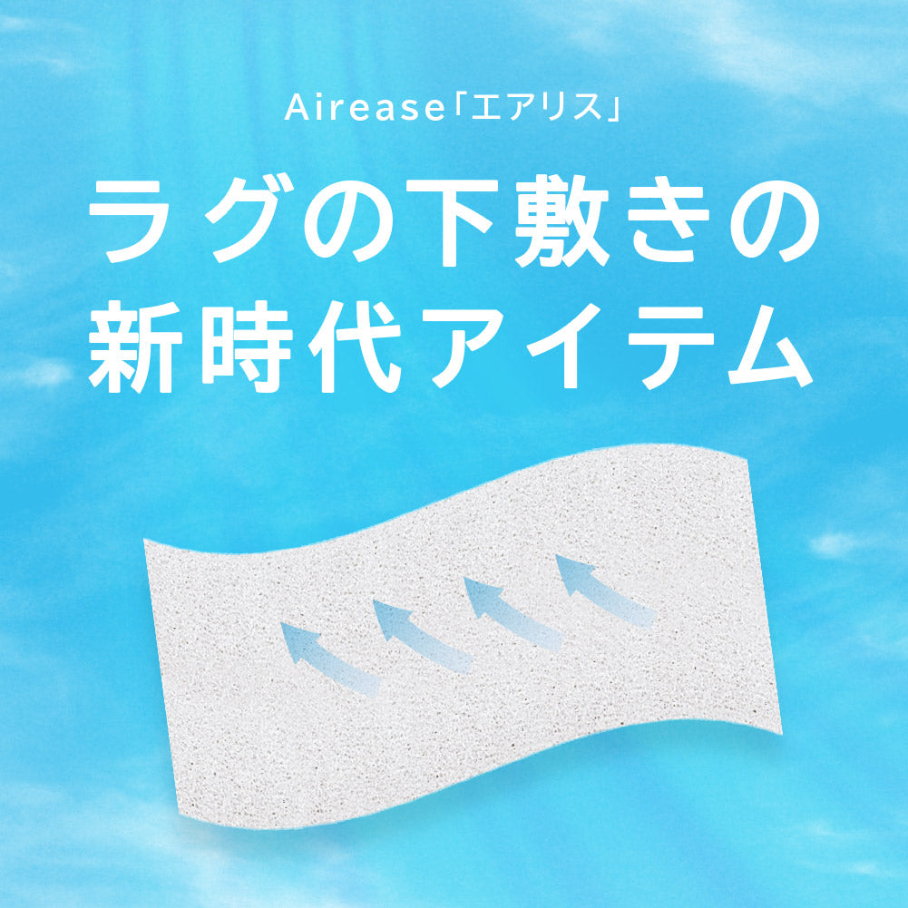 下敷きラグ 洗えて蒸れにくい エアリス　77×170×2.5cｍ