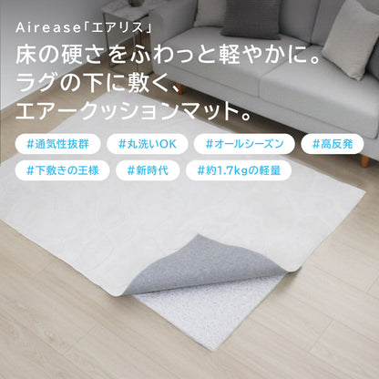 下敷きラグ 洗えて蒸れにくい エアリス　77×170×2.5cｍ