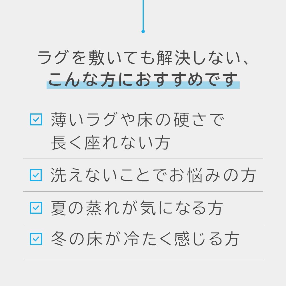 下敷きラグ 洗えて蒸れにくい エアリス　77×170×2.5cｍ