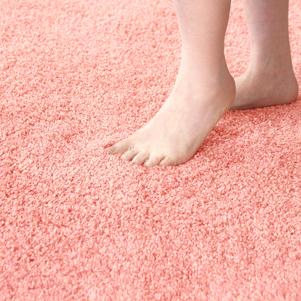 日本製 防炎シャギーラグ フィアート ピンク