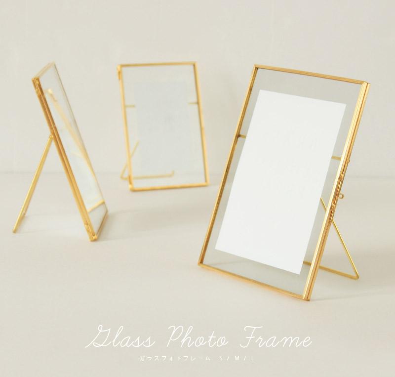 Glass Photo Frame ガラス フォトフレーム Mサイズ / 上品で