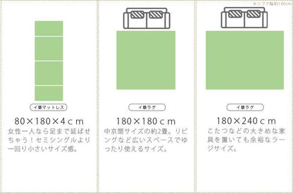 い草ラグ トイ ティ 180×180cm